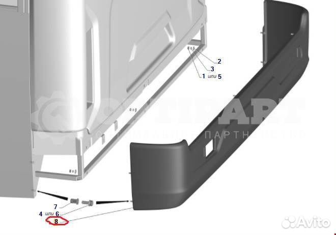 Бампер задний Газель Некст автобус Next