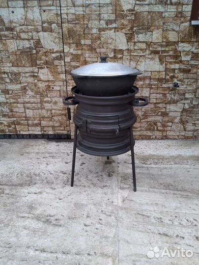 Печь для казана из дисков