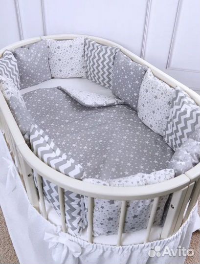 Бортики с одеялом в детскую кроватку новые