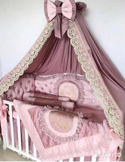 Бортики люкс, балдахин, одеяло