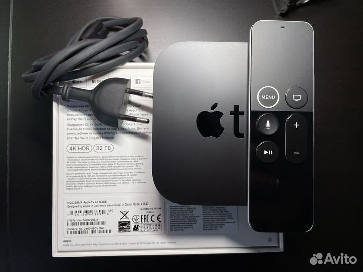 Apple TV 4K (32 Гб) 2017, A1842