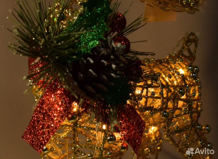 Новогодний олень светящийся