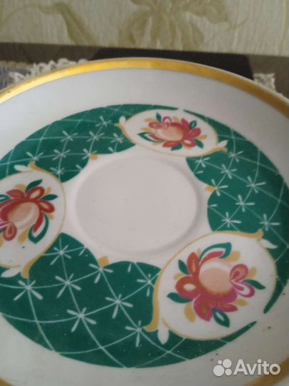 Большая винтажная чайная пара