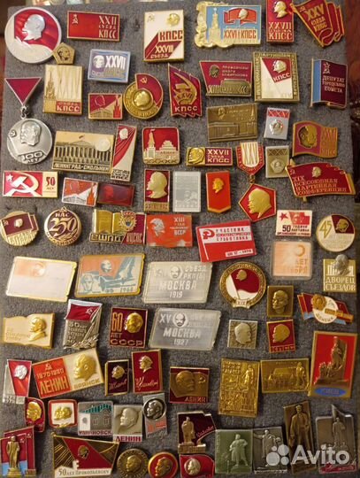 Значки СССР Октябрь, Ленин, кпсс, ВЛКСМ