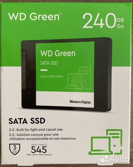 Ssd wd green 240 gb новые