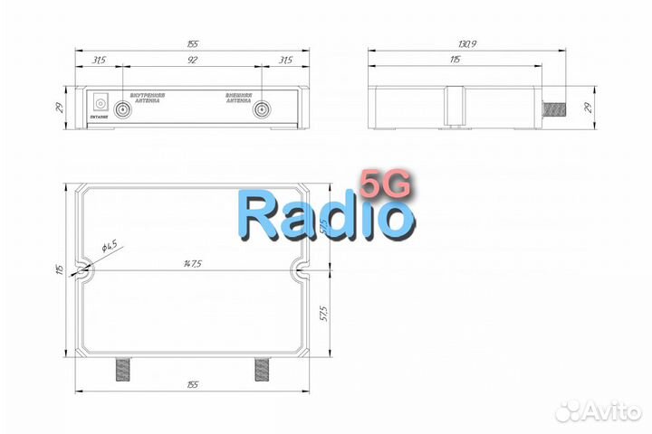 Трехдиапазонный репитер kroks RK900/1800/2100-55