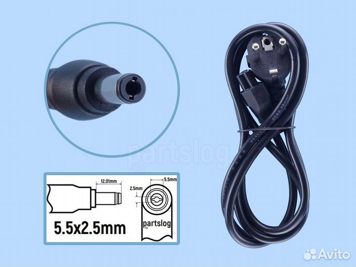 Блок питания для Toshiba 19V 4.74A 5.5x2.5mm 90W T