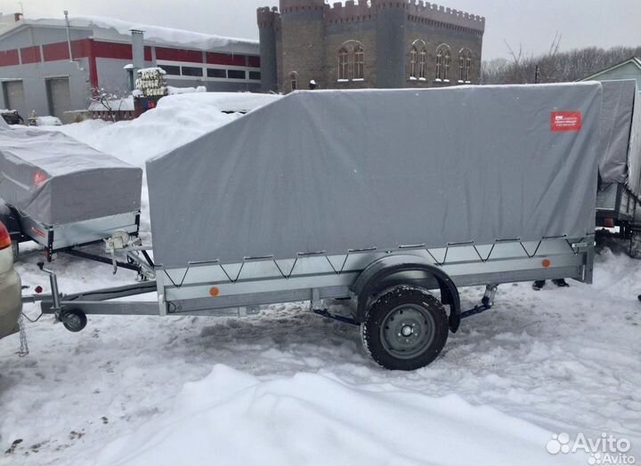 Прицеп Трейлер 3,5м с тентом. Полный цинк