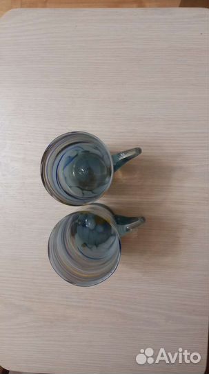 Кружка цветное гутное стекло СССР