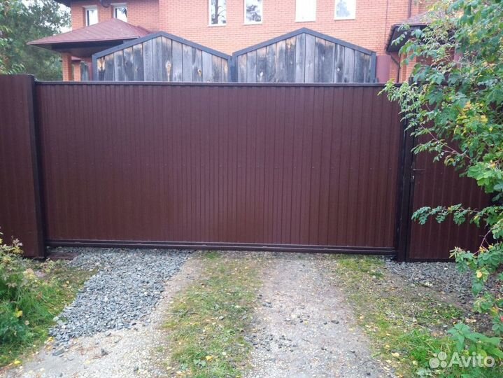 Откатные ворота под ключ изготовление монтаж