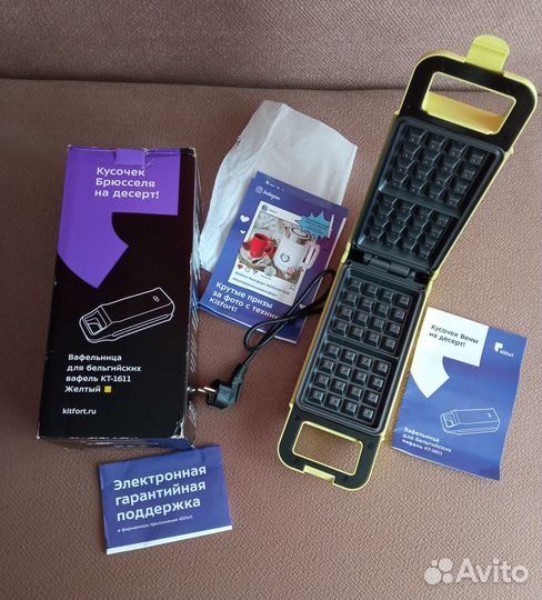 Электровафельница kitfort новая