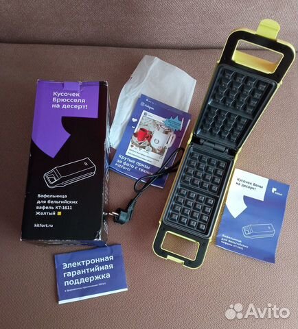 Электровафельница kitfort новая