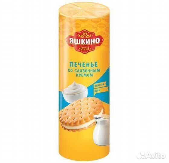 Печенье Яшкино со сливочным кремом 182 г