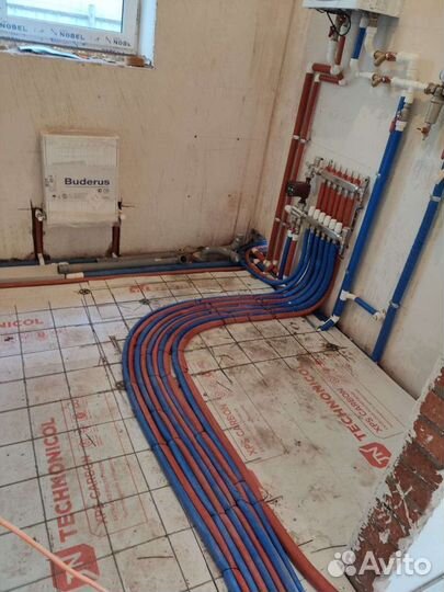 Водяной теплый пол, монтаж отопления, котельные