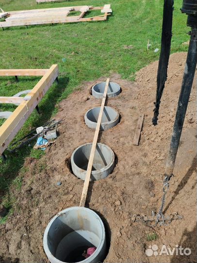Копка бурение колодца септики