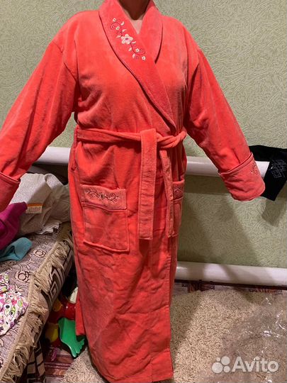 Халат махровый женский теплый