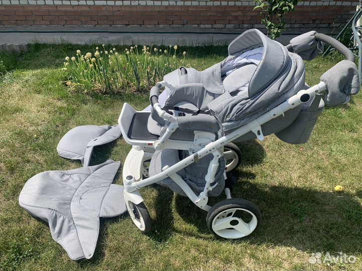 Коляска 2 в 1 adamex monte delux carbon