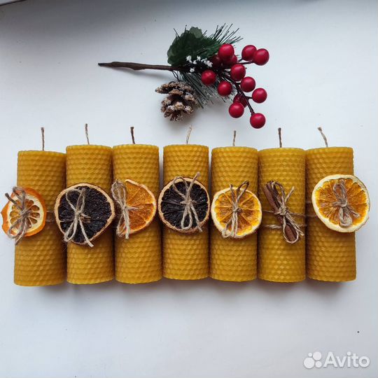 Свечи из вощины ручной работы
