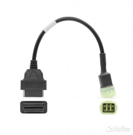 Диагностический кабель OBD2 для Kawasaki 6-pin