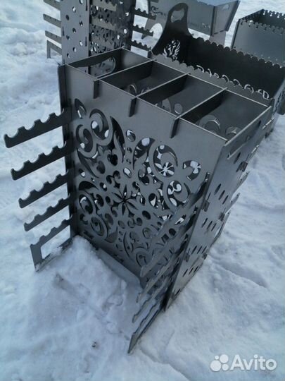 Мангал вертикальный разборный толщина 3мм