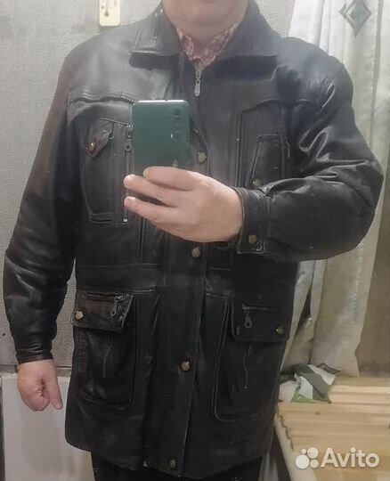 Куртка кожаная демисезонная