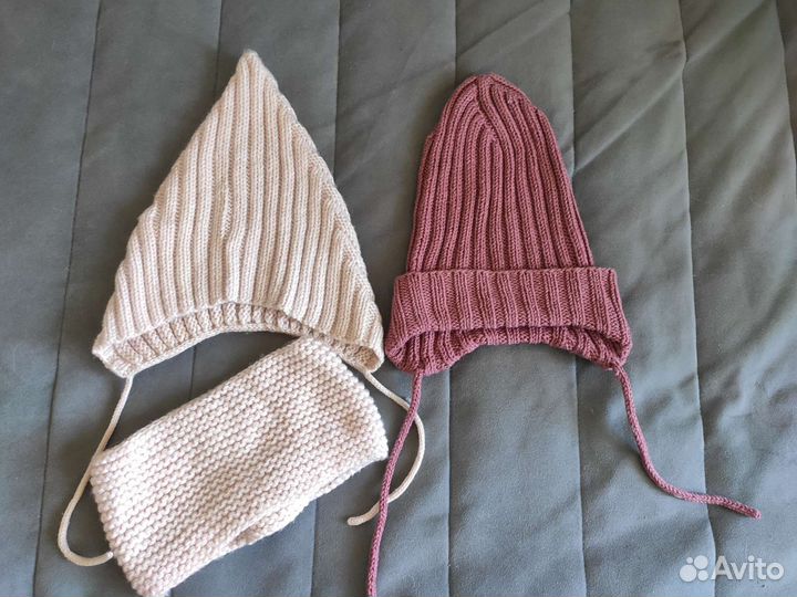Комплект шапка, снуд, манишка ручная работа