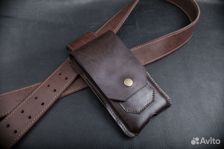 Кожаная поясная кобура для iPhone 13/14 pro Max