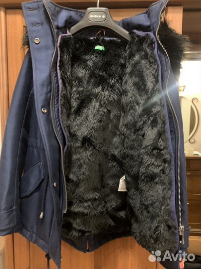 Куртка с мехом зимняя United colors of benetton