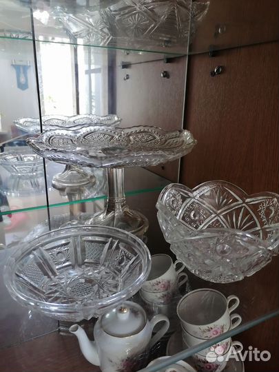 Посуда: салатники вазы хрусталь