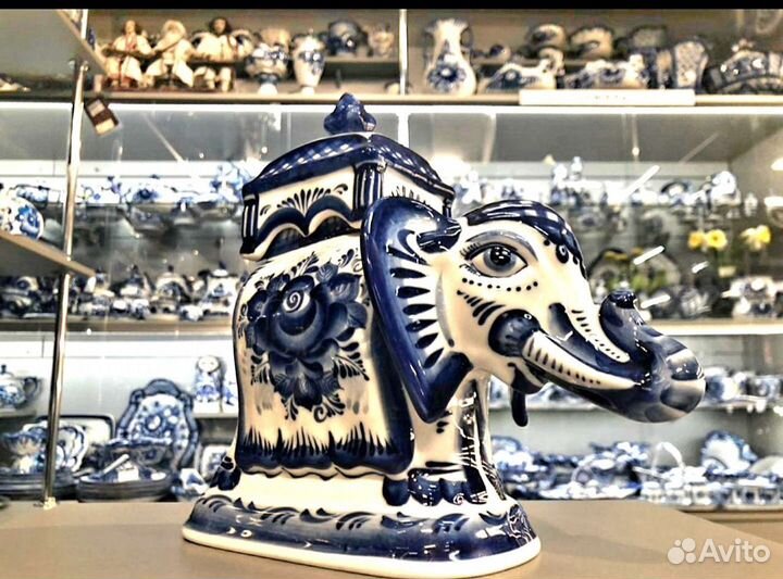 Ваза конфетница гжель