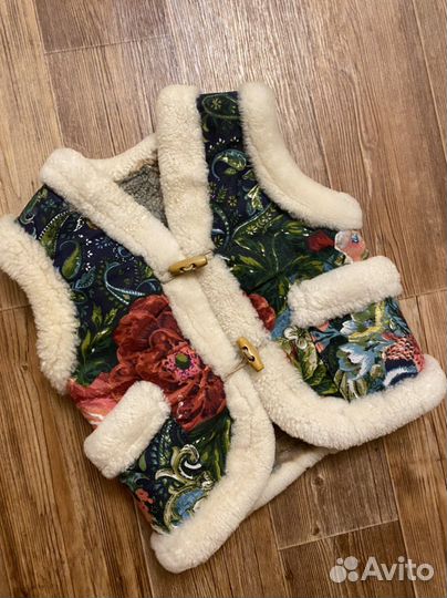 Жилетка из овчины для девочки