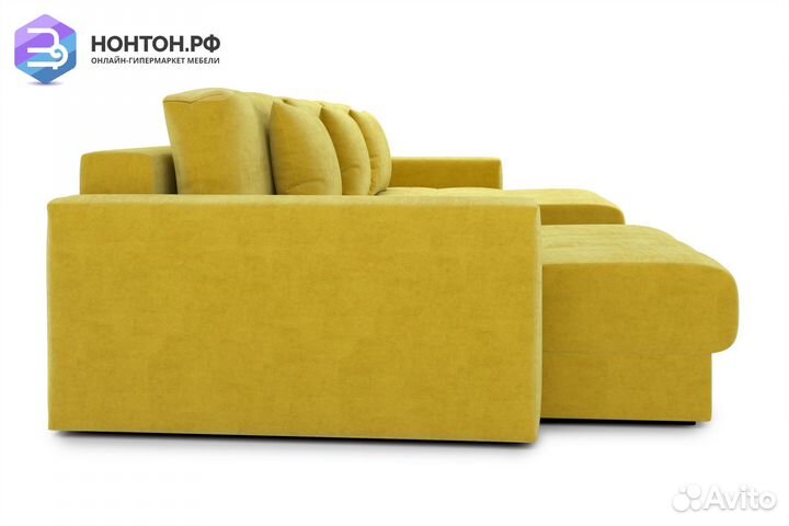 Диван п-образный тик-так Монарх М1О2 горчичный