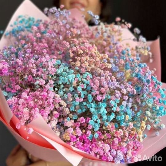 Цветная Гипсофила, букет цветы доставка