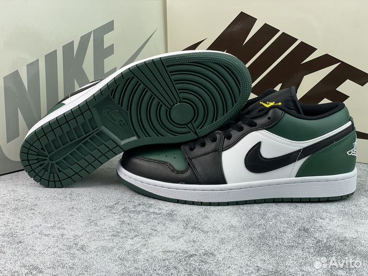 Кроссовки Air Jordan 1 Low Green Toe