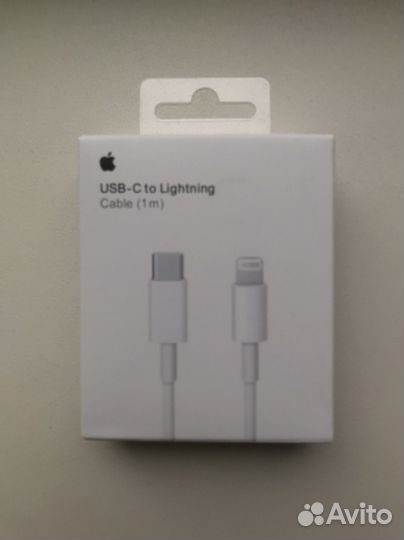Кабель USB-C / Lighning, 1м, белый