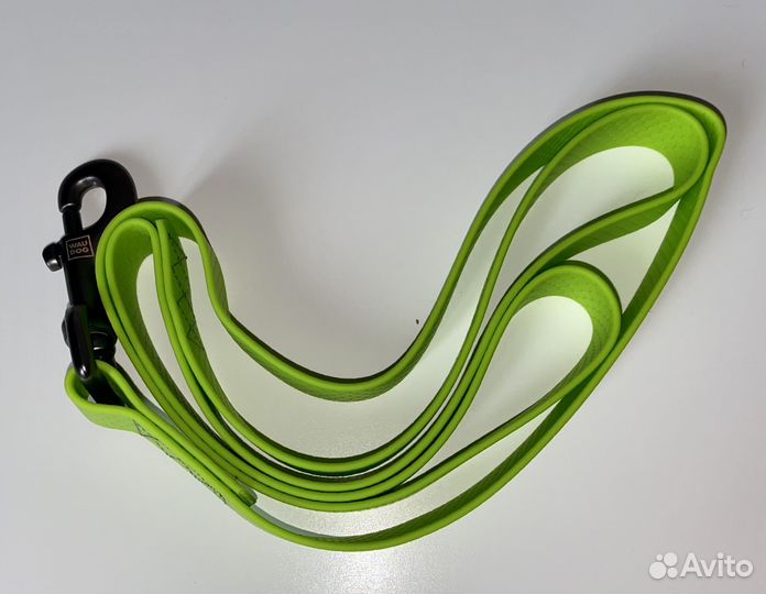 Поводок waudog waterproof салатовый