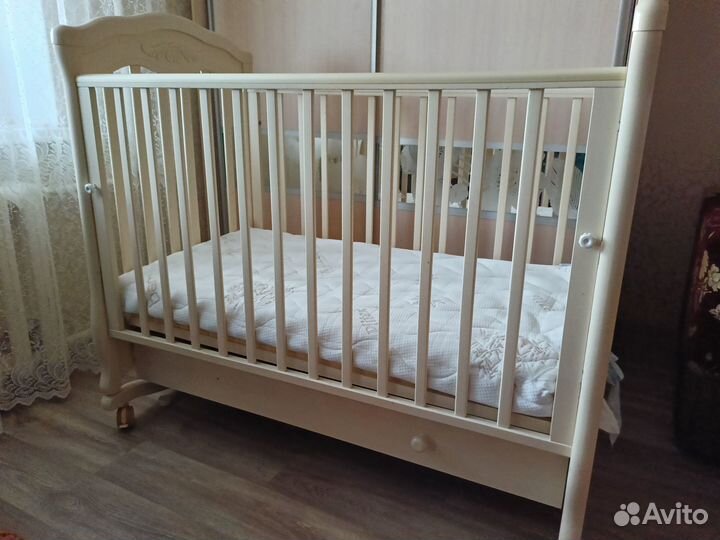 Детская кроватка gandylyan+ матрас plitex