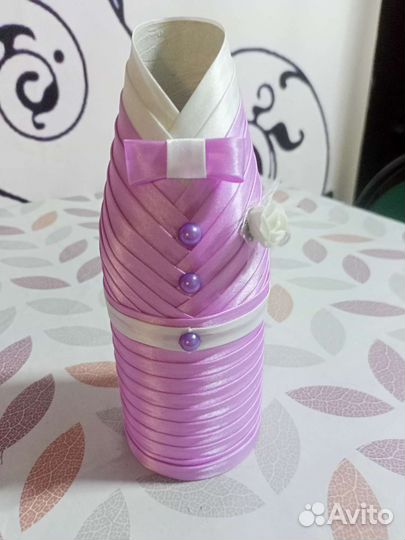 Украшения на шампанское свадебные