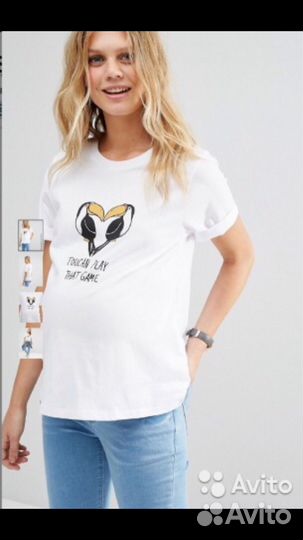 Футболка для беременных 42 белая