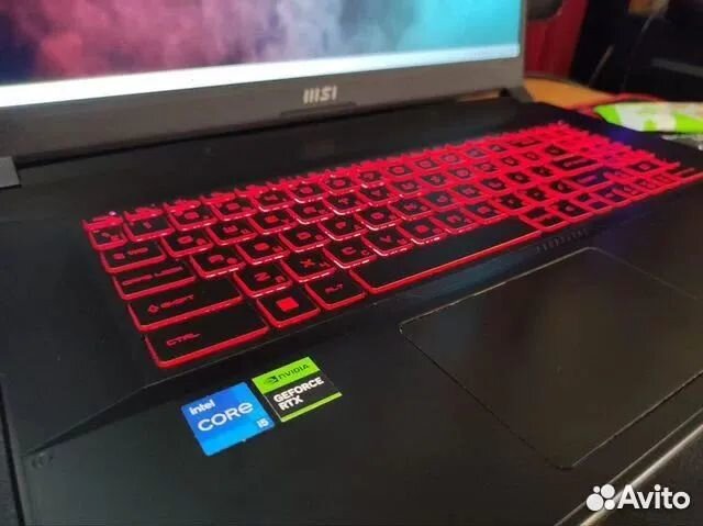 Ноутбук msi 17.3 core i5/16gb/rtx3050 144гц