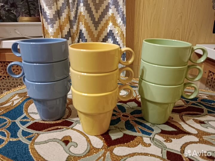 Чашки IKEA набор 9 шт