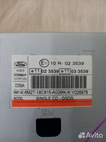 Штатная магнитола Ford S-Max/Galaxy 06-15