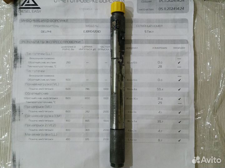 Форсунка дизельная Delphi ejbr04201D