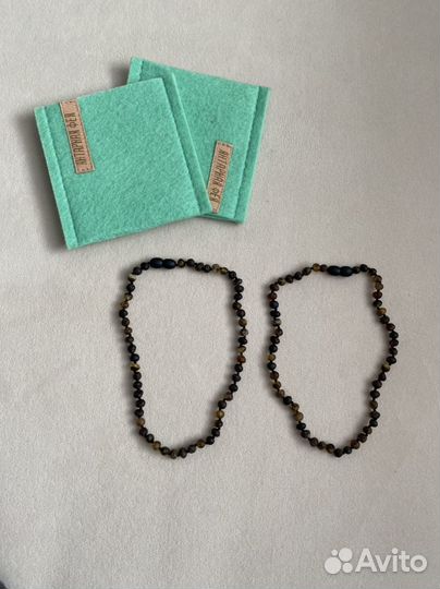 Янтарные бусы детские 32 янтарная фея