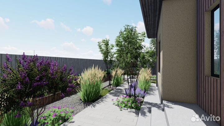 3d визуализация сада