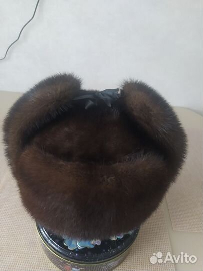 Норковая шапка мужская ушанка