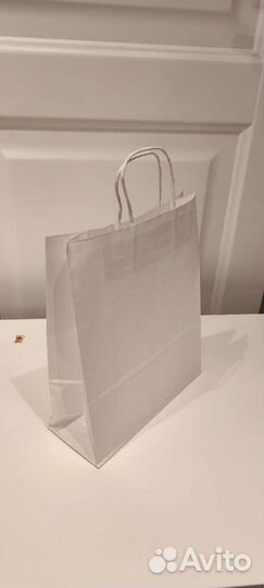 Пакет крафтовый белый 33х27 см, 50 шт