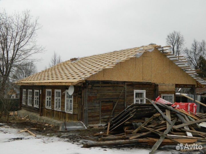 Ремонт крыши подъем домов любой сложности