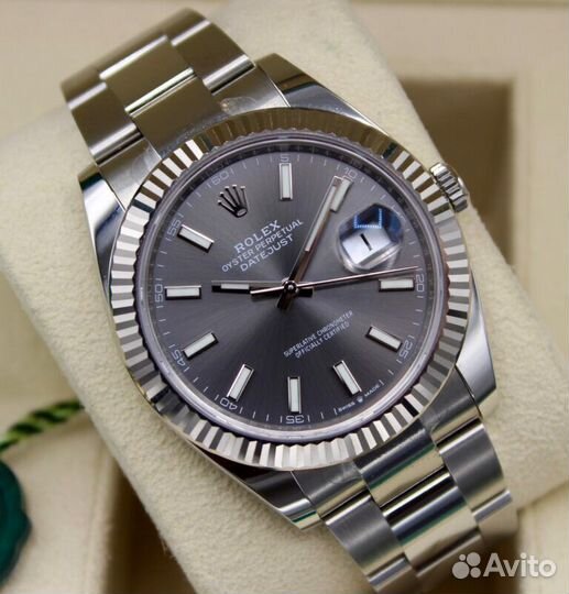 Часы Rolex datejust 41mm Серые