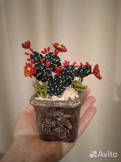 Кактус из бисера